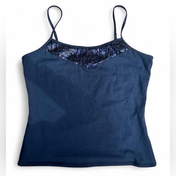 Laura Petites Sequin Tank Top Y2K Inspired Cotton Summer Party - Picture 1 of 7